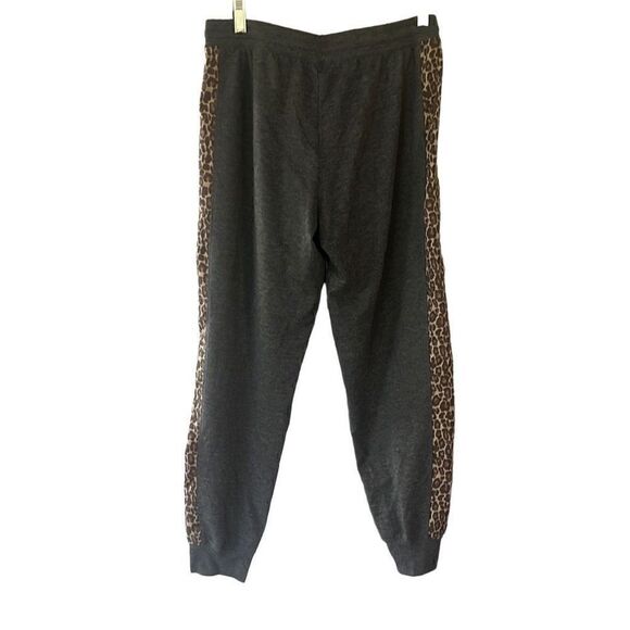 Splendid Leopard Gray Fleece Sweatpants Jogger Women’s Small - Picture 3 of 5